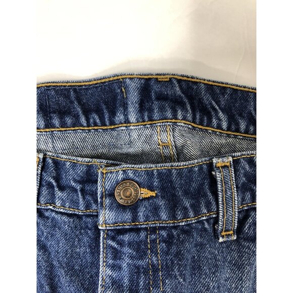 Vintage Levi Strauss 619 Mens 42x25  Blue Denim Jeans Straight Hemmed - Picture 7 of 8